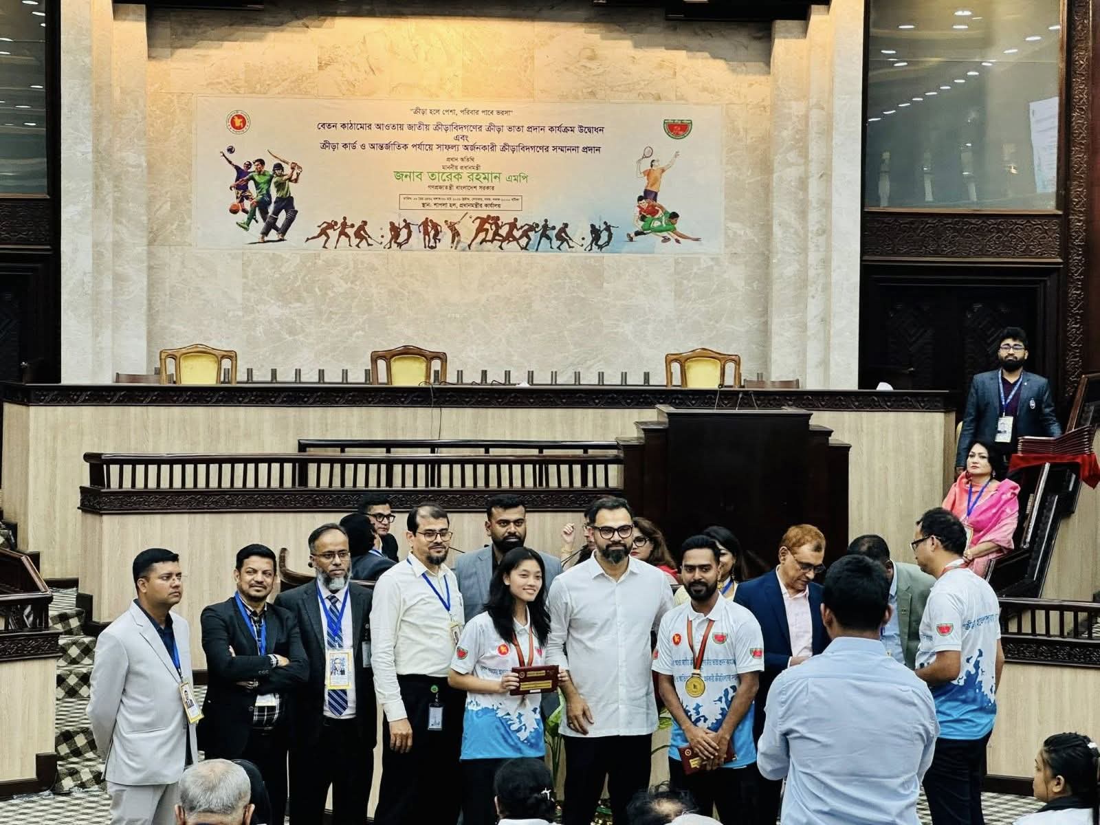 লামার কোয়ান্টাম কসমো স্কুল ও কলেজের ৭ ক্রীড়াবিদ পেলেন রাষ্ট্রীয় স্বীকৃতি